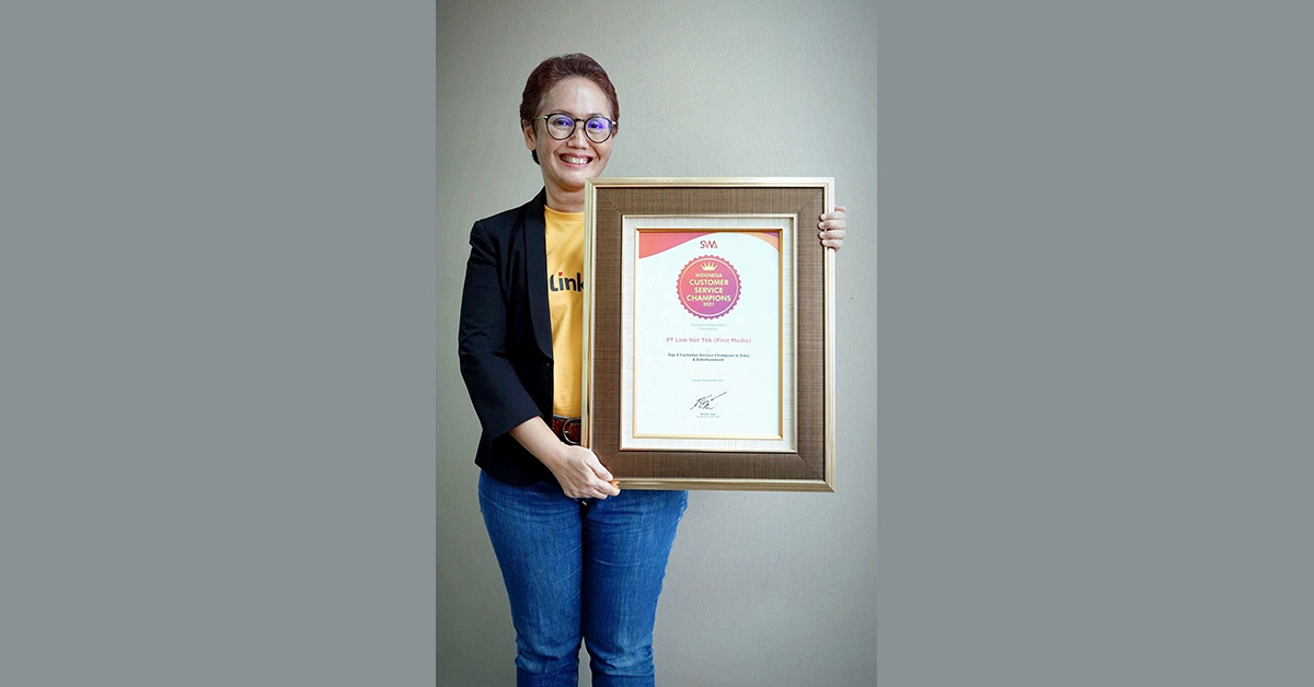Upaya Link Net Tingkatkan Pelayanan Bagi Pelanggan dianugerahi Penghargaan Indonesia Customer Service Champions
